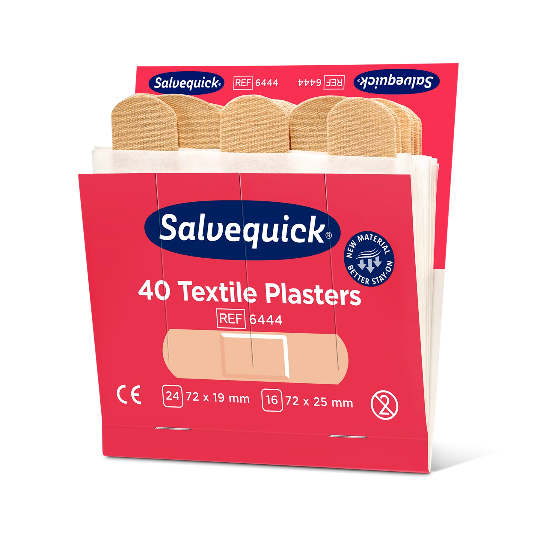 Salvequick 6444 tekstiilplaastrid 40tk täitepakk, 6 pakki