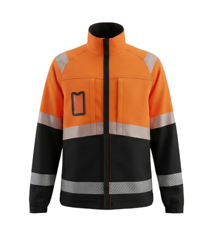 BoSafety COMBO tööjakk elastne puuvillane hi-vis kl.2 oranž/must