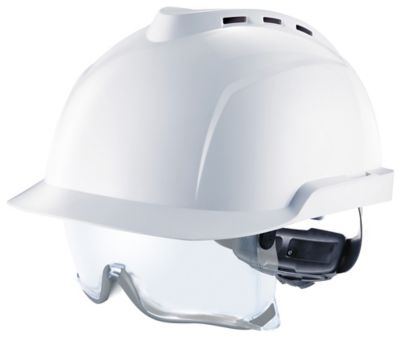 MSA V-Gard 930 kiiver integreeritud prillidega, ventileeritav, valge