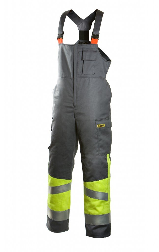 Dimex sädemekindlad talve traksipüksid HI-VIS kollane/hall kl.1 elektrikule/keev