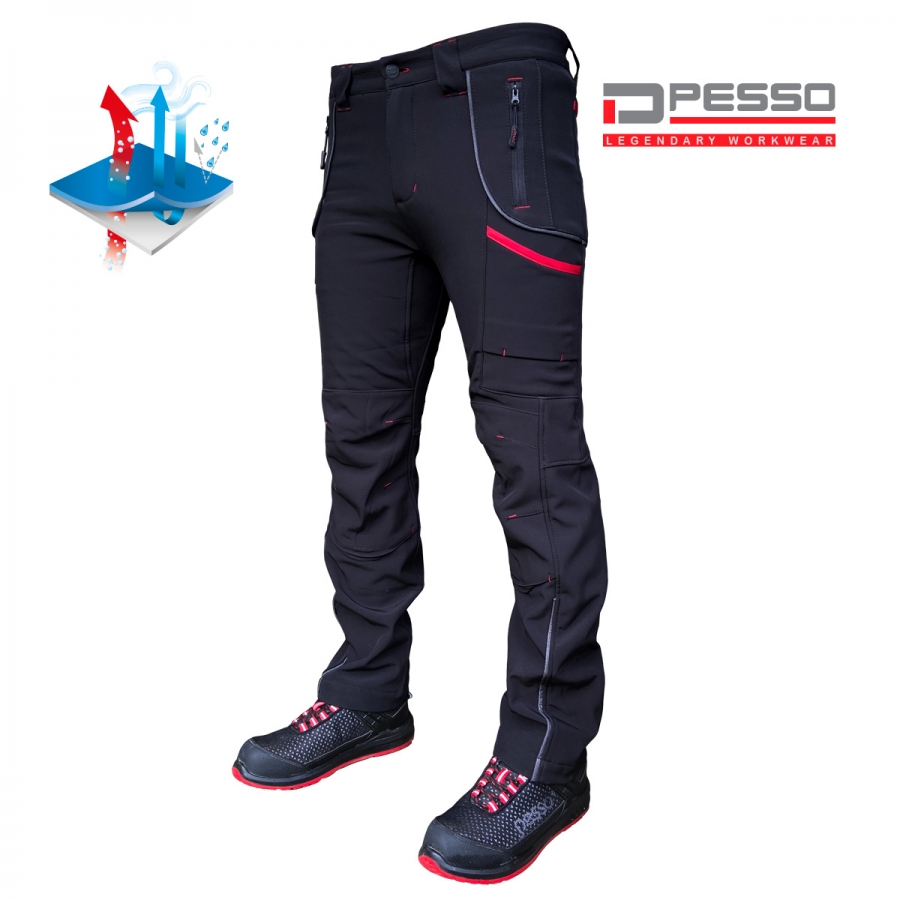 Pesso NEBRASKA softshell püksid, mustad