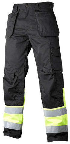 Top Swede püksid ripptaskutega HI VIS , must/kollane