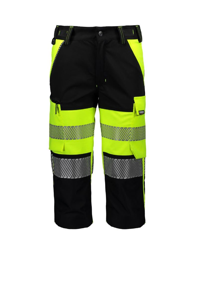 Dimex Superstretch Capri 3/4 püksid Hi-Vis kollane/must kl.1