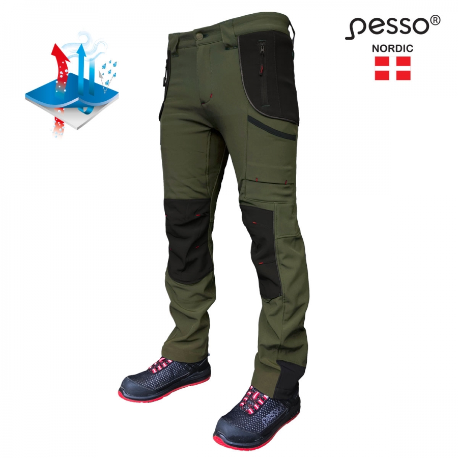 Pesso NEBRASKA softshell püksid, roheline