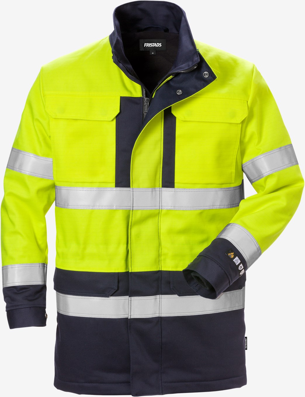 Fristads FLAME 4589 FLAM Multinorm Hi-Vis talveparka kl3 kollane/tumesinine
