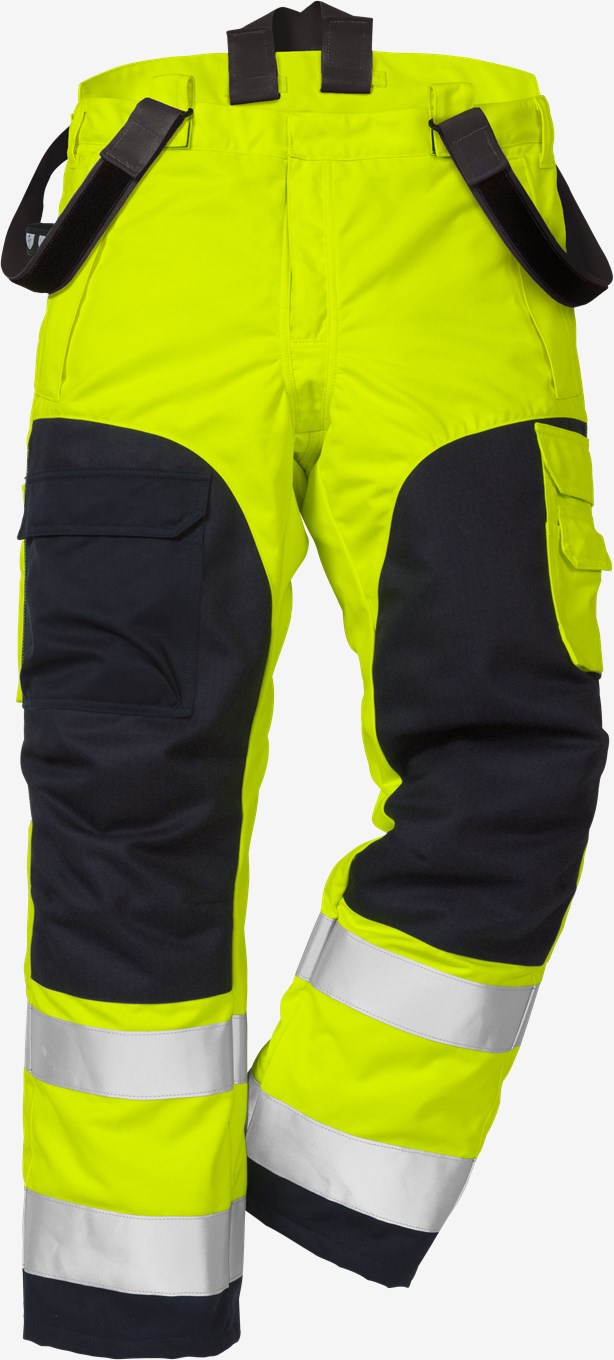 Fristads Flamestat 2085 ATHS Hi-Vis talvepüksid kl.2 kollane/tumesinine